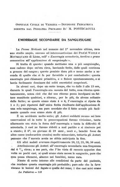 La pediatria periodico mensile indirizzato al progresso degli studi sulle malattie dei bambini