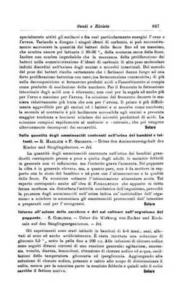 La pediatria periodico mensile indirizzato al progresso degli studi sulle malattie dei bambini