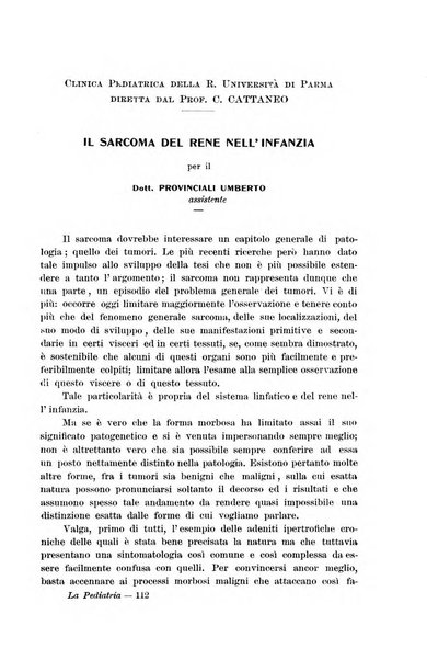 La pediatria periodico mensile indirizzato al progresso degli studi sulle malattie dei bambini