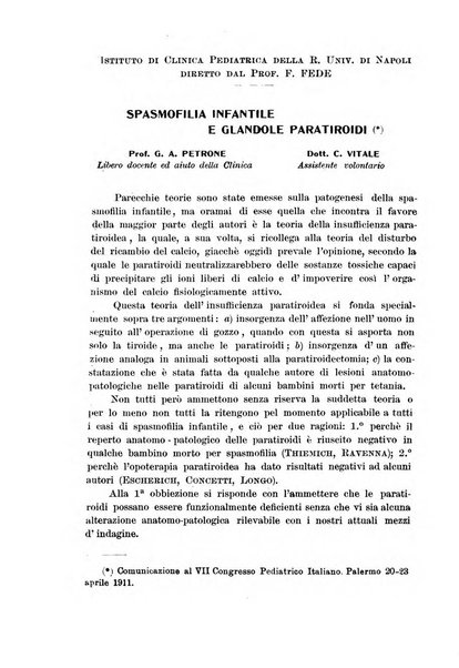 La pediatria periodico mensile indirizzato al progresso degli studi sulle malattie dei bambini