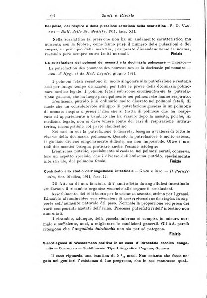 La pediatria periodico mensile indirizzato al progresso degli studi sulle malattie dei bambini