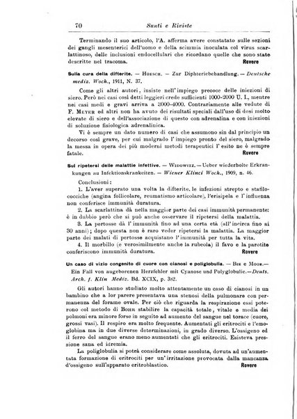 La pediatria periodico mensile indirizzato al progresso degli studi sulle malattie dei bambini