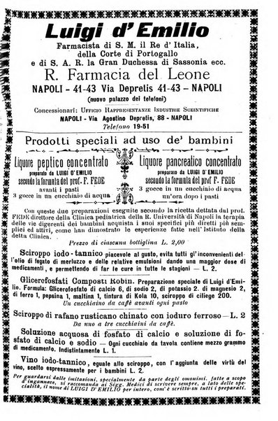 La pediatria periodico mensile indirizzato al progresso degli studi sulle malattie dei bambini