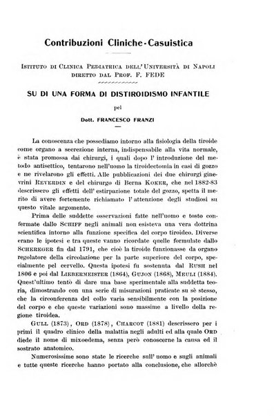 La pediatria periodico mensile indirizzato al progresso degli studi sulle malattie dei bambini