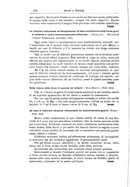 La pediatria periodico mensile indirizzato al progresso degli studi sulle malattie dei bambini