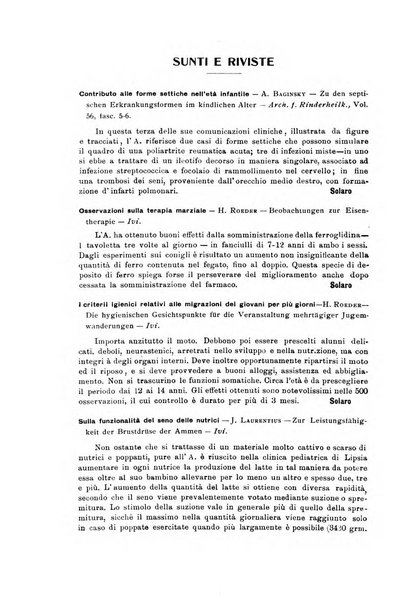 La pediatria periodico mensile indirizzato al progresso degli studi sulle malattie dei bambini