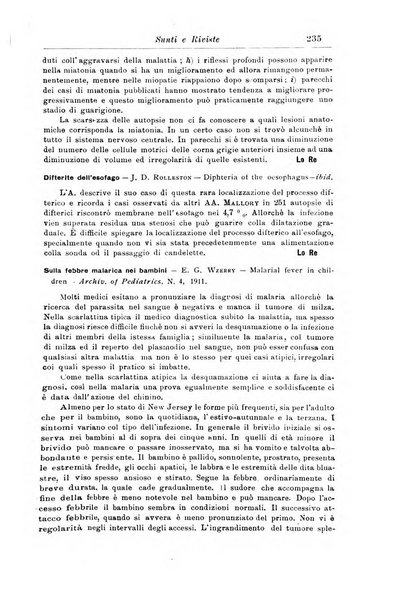 La pediatria periodico mensile indirizzato al progresso degli studi sulle malattie dei bambini