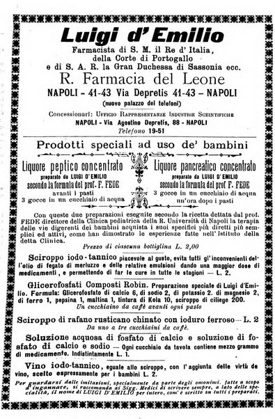 La pediatria periodico mensile indirizzato al progresso degli studi sulle malattie dei bambini