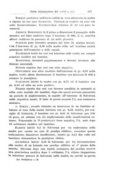 La pediatria periodico mensile indirizzato al progresso degli studi sulle malattie dei bambini