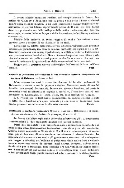 La pediatria periodico mensile indirizzato al progresso degli studi sulle malattie dei bambini