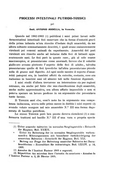 La pediatria periodico mensile indirizzato al progresso degli studi sulle malattie dei bambini