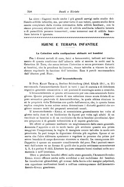 La pediatria periodico mensile indirizzato al progresso degli studi sulle malattie dei bambini