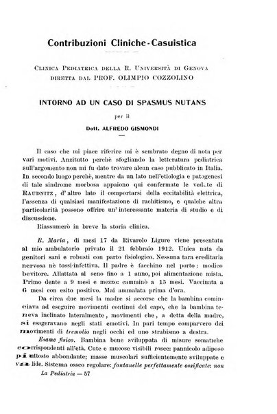 La pediatria periodico mensile indirizzato al progresso degli studi sulle malattie dei bambini