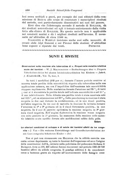 La pediatria periodico mensile indirizzato al progresso degli studi sulle malattie dei bambini