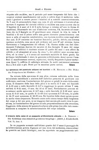 La pediatria periodico mensile indirizzato al progresso degli studi sulle malattie dei bambini