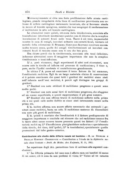 La pediatria periodico mensile indirizzato al progresso degli studi sulle malattie dei bambini