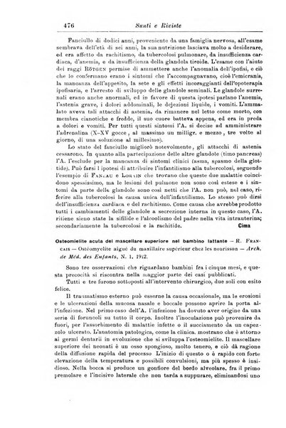 La pediatria periodico mensile indirizzato al progresso degli studi sulle malattie dei bambini