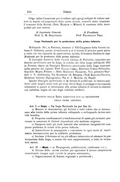 La pediatria periodico mensile indirizzato al progresso degli studi sulle malattie dei bambini