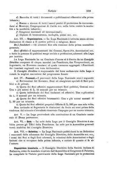 La pediatria periodico mensile indirizzato al progresso degli studi sulle malattie dei bambini