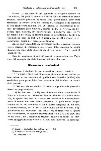 La pediatria periodico mensile indirizzato al progresso degli studi sulle malattie dei bambini