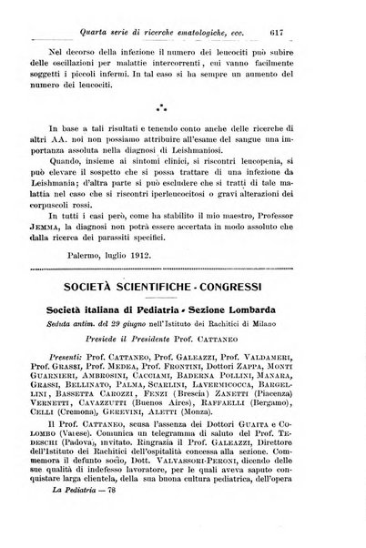 La pediatria periodico mensile indirizzato al progresso degli studi sulle malattie dei bambini