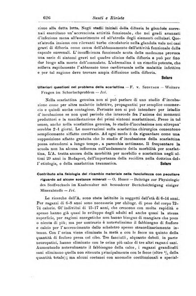 La pediatria periodico mensile indirizzato al progresso degli studi sulle malattie dei bambini