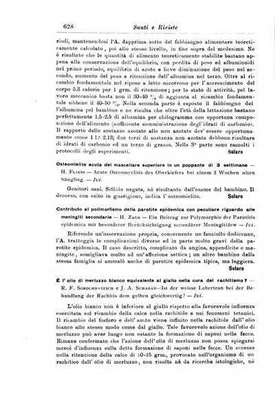 La pediatria periodico mensile indirizzato al progresso degli studi sulle malattie dei bambini