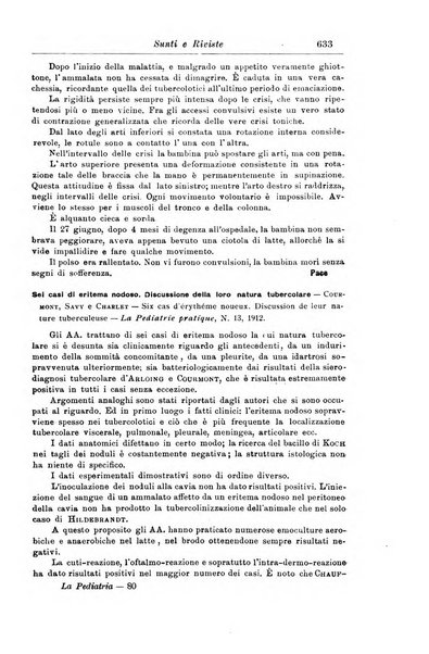 La pediatria periodico mensile indirizzato al progresso degli studi sulle malattie dei bambini