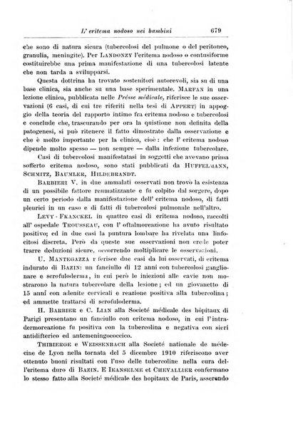 La pediatria periodico mensile indirizzato al progresso degli studi sulle malattie dei bambini