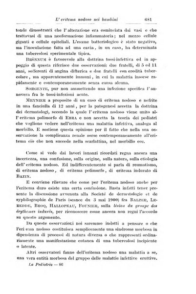 La pediatria periodico mensile indirizzato al progresso degli studi sulle malattie dei bambini