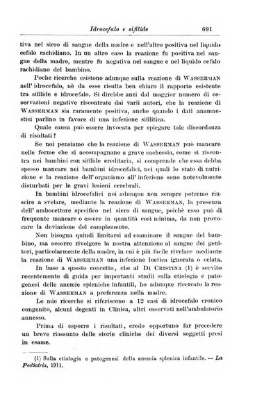 La pediatria periodico mensile indirizzato al progresso degli studi sulle malattie dei bambini