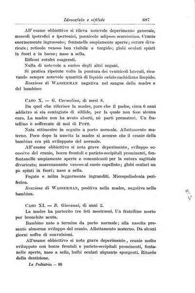 La pediatria periodico mensile indirizzato al progresso degli studi sulle malattie dei bambini