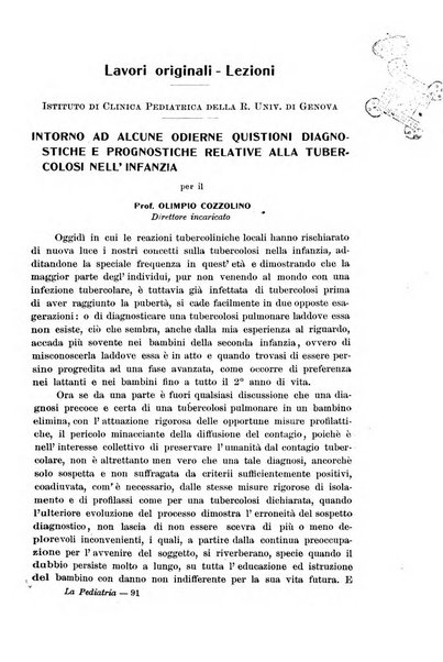 La pediatria periodico mensile indirizzato al progresso degli studi sulle malattie dei bambini