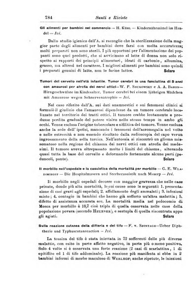 La pediatria periodico mensile indirizzato al progresso degli studi sulle malattie dei bambini