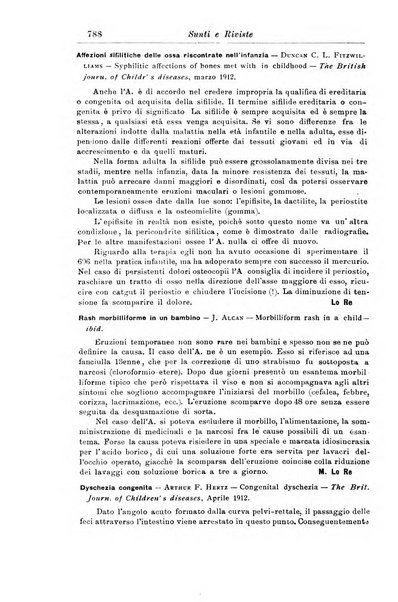 La pediatria periodico mensile indirizzato al progresso degli studi sulle malattie dei bambini