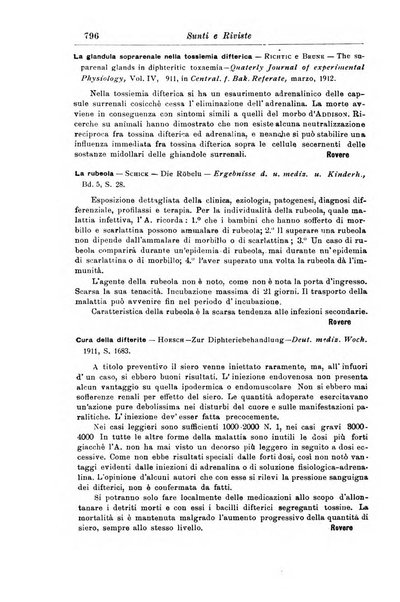 La pediatria periodico mensile indirizzato al progresso degli studi sulle malattie dei bambini