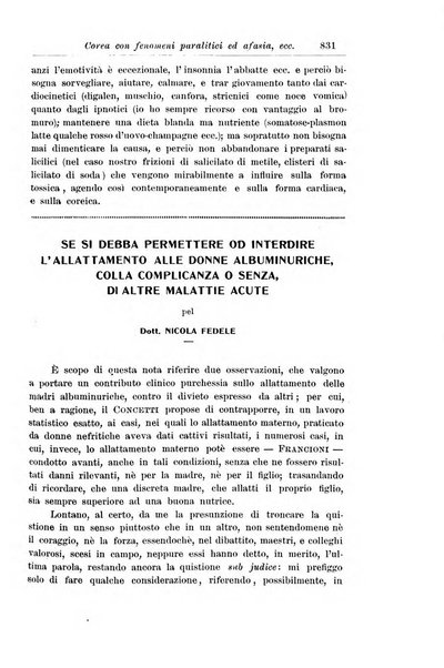 La pediatria periodico mensile indirizzato al progresso degli studi sulle malattie dei bambini