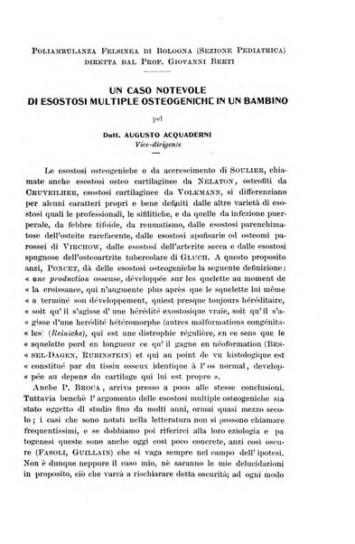 La pediatria periodico mensile indirizzato al progresso degli studi sulle malattie dei bambini