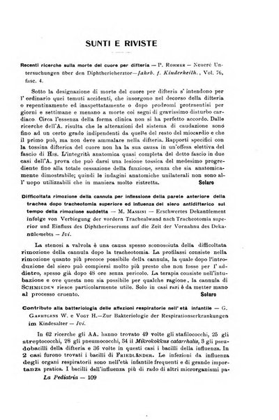 La pediatria periodico mensile indirizzato al progresso degli studi sulle malattie dei bambini