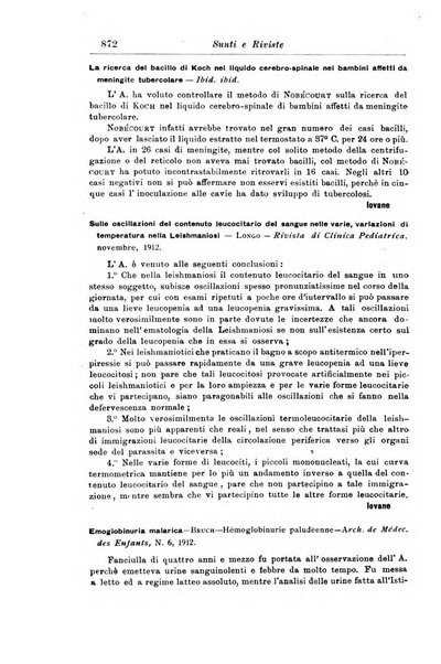 La pediatria periodico mensile indirizzato al progresso degli studi sulle malattie dei bambini