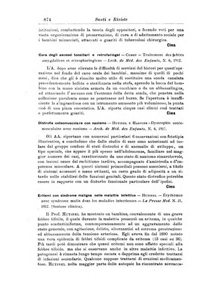 La pediatria periodico mensile indirizzato al progresso degli studi sulle malattie dei bambini