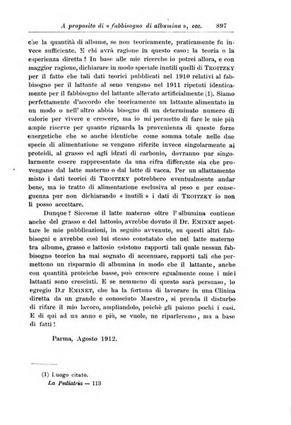 La pediatria periodico mensile indirizzato al progresso degli studi sulle malattie dei bambini