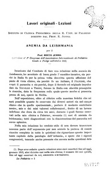 La pediatria periodico mensile indirizzato al progresso degli studi sulle malattie dei bambini