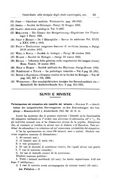 La pediatria periodico mensile indirizzato al progresso degli studi sulle malattie dei bambini