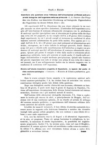 La pediatria periodico mensile indirizzato al progresso degli studi sulle malattie dei bambini