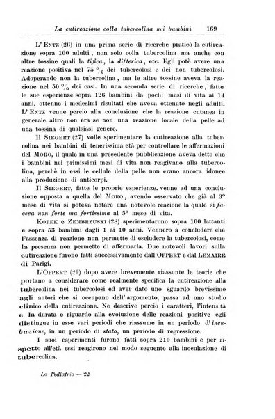 La pediatria periodico mensile indirizzato al progresso degli studi sulle malattie dei bambini