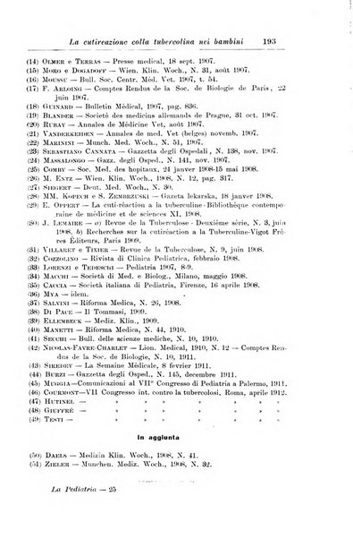 La pediatria periodico mensile indirizzato al progresso degli studi sulle malattie dei bambini