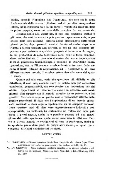 La pediatria periodico mensile indirizzato al progresso degli studi sulle malattie dei bambini