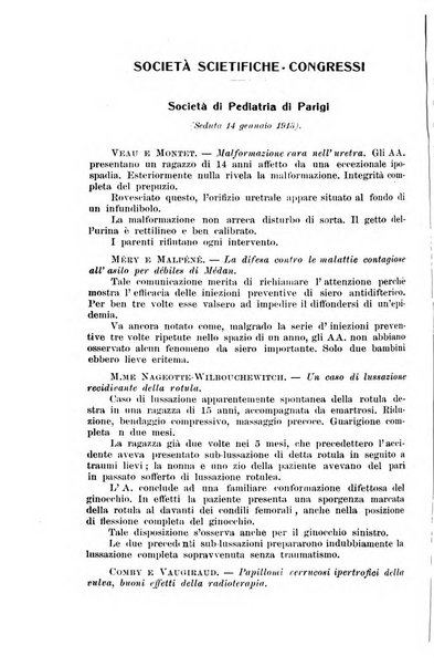 La pediatria periodico mensile indirizzato al progresso degli studi sulle malattie dei bambini