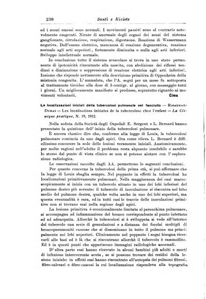 La pediatria periodico mensile indirizzato al progresso degli studi sulle malattie dei bambini